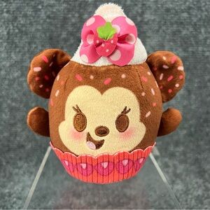 Minnie Mouse Disney Munchlings 4” Strawberry Cupcake Micro Plush